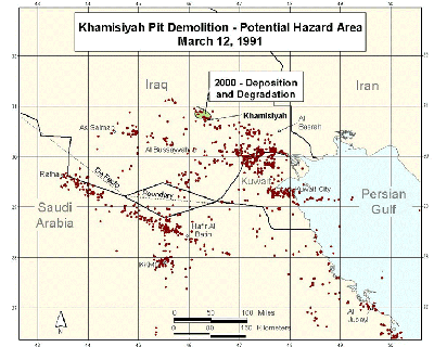 Figure 48. 2000 Potential Hazard area for Day 3: March 12, 1991