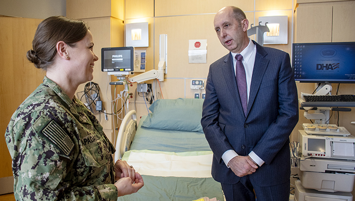 Image of DOD’s Top Military Health Leader Gets Firsthand Look at Hospitals in National Capital Region.