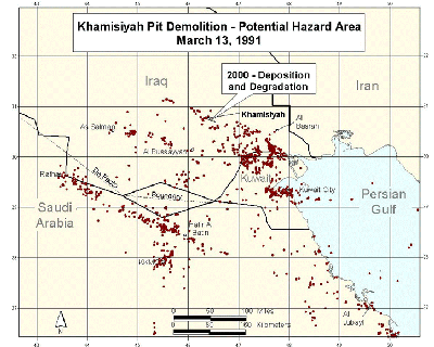 Figure 50. 2000 Potential Hazard area for Day 4: March 13, 1991