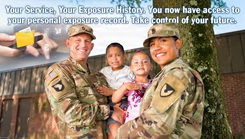 Military family posing for a picture