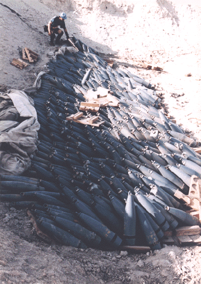 Figure 36.  UNSCOM photo of mustard rounds