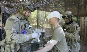 Link to Video: HHB 2-82 FA and Medics React to IDF training