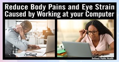 DHA Public Health Experts Offer Tips to Reduce Body Pains, Eye Strain Caused by Working at Your Computer
