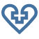 Heart with a plus sign in the middle of it.