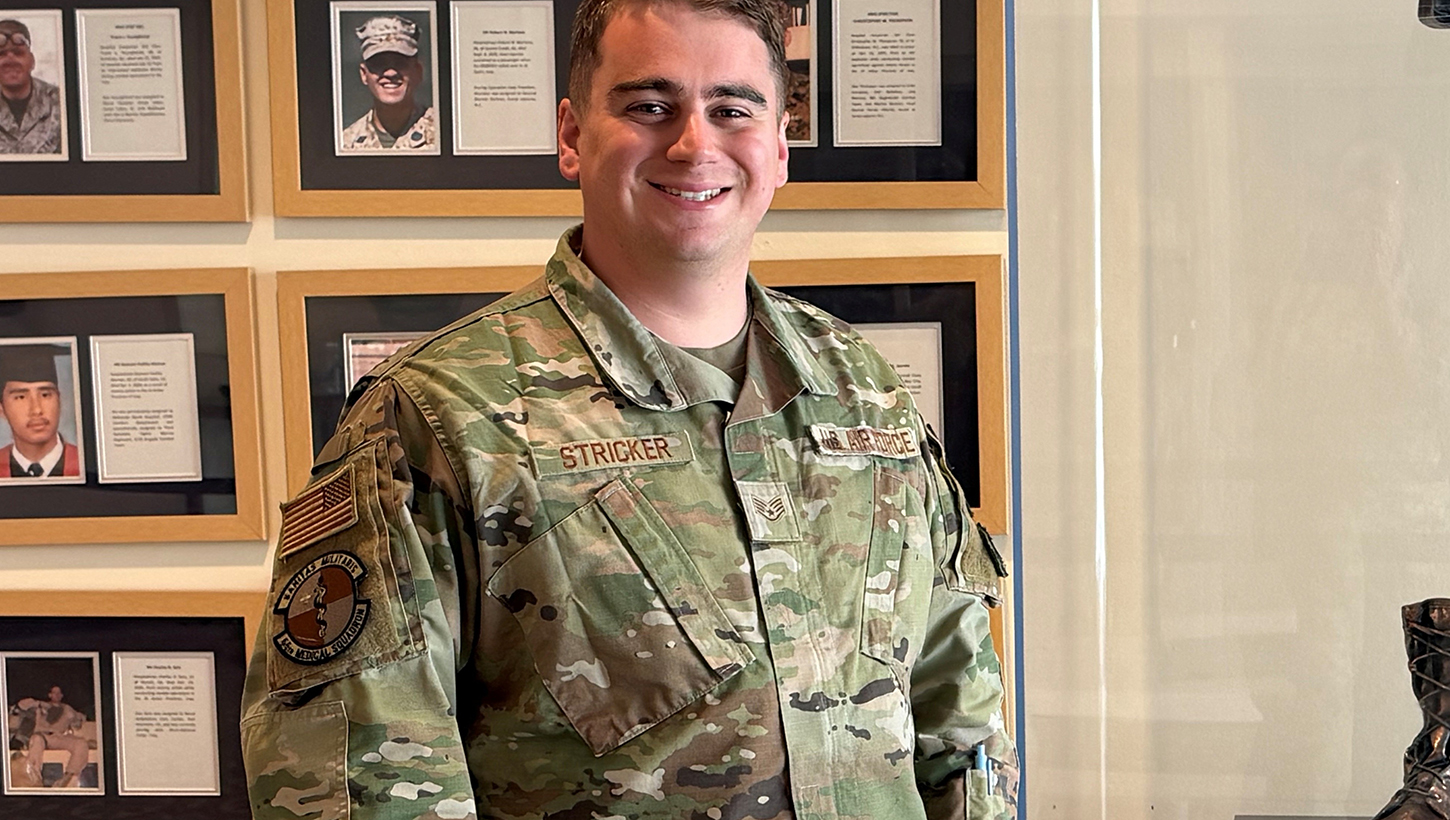 Staff Sgt. Chad Stricker posing for a picture