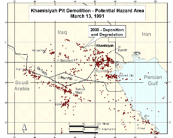 Figure 50. 2000 Potential hazard are for Day 4: march 13, 1991