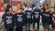 Dermatology residents attend an educational conference.