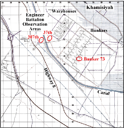 Figure 22. Observation areas for March 4th demolition