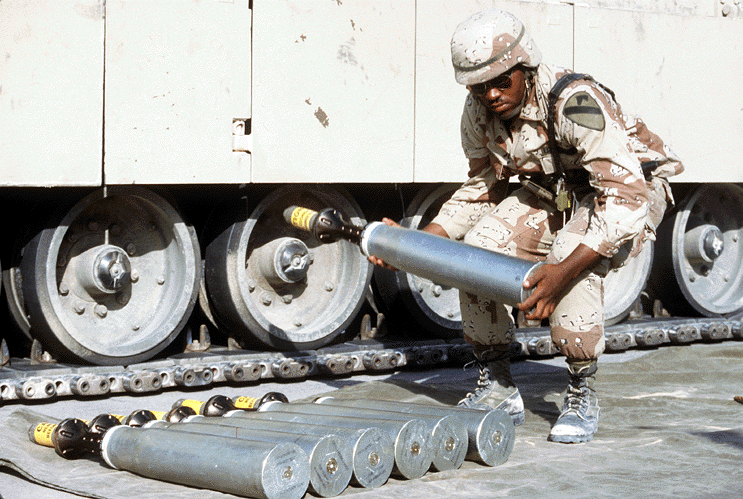 Figure 1. Abrams tank and DU sabot rounds