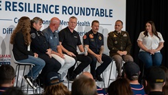 Panelists participate in a discussion