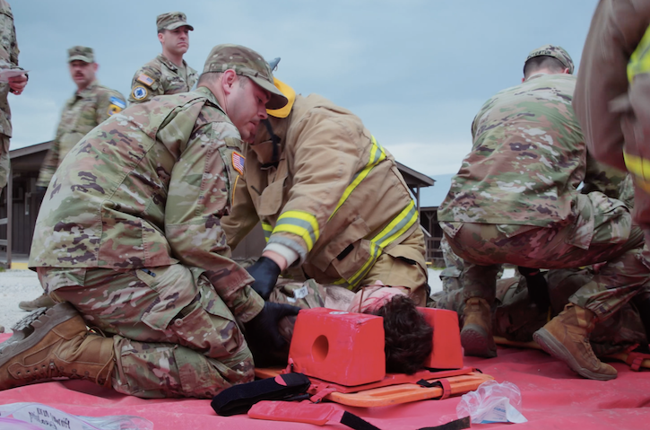 Florida Army National Guard Soldiers participate in Mass Casualty Exercise at Camp Bondsteel