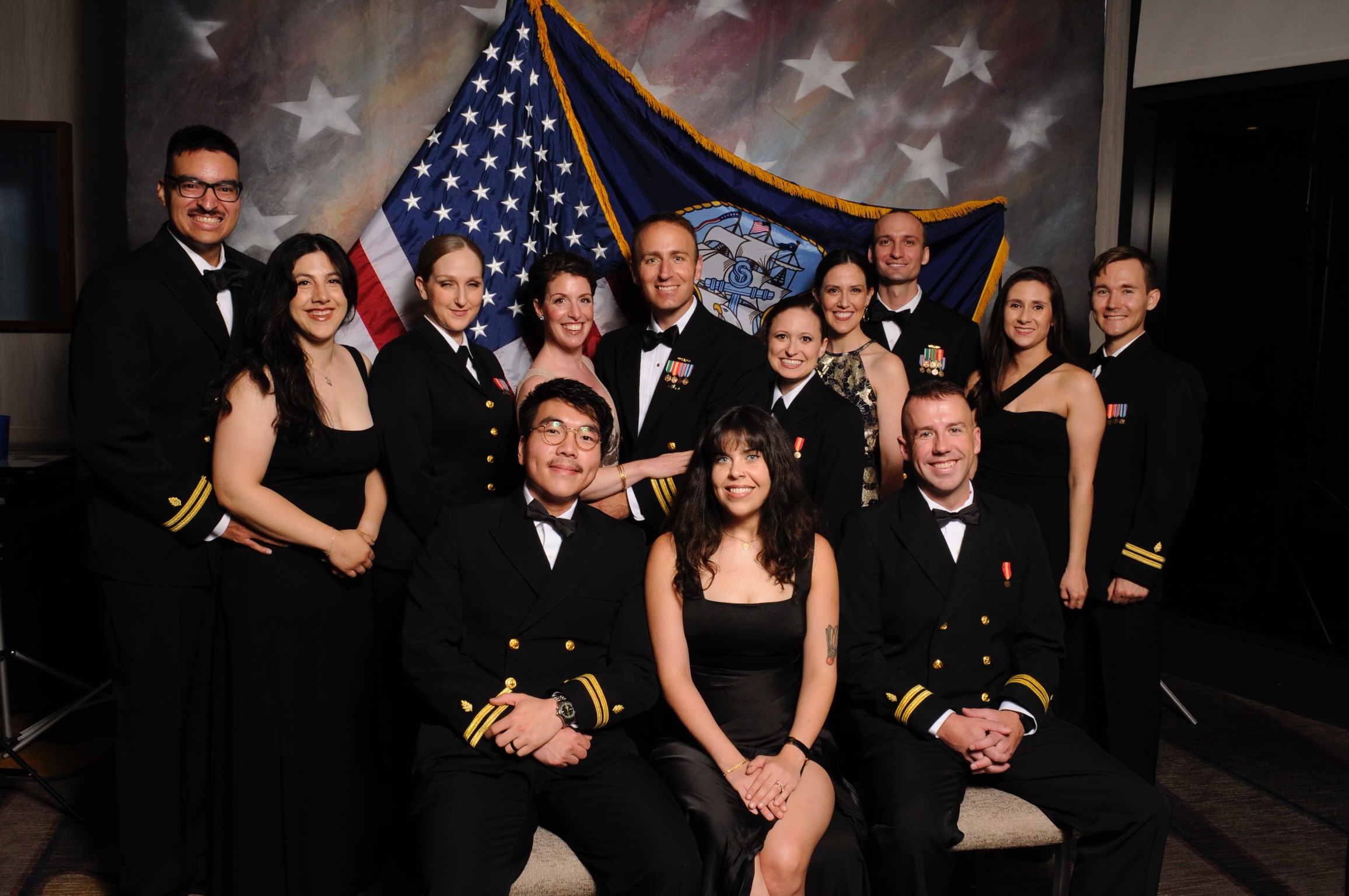 Psychiatry residents and faculty attending the 2025 Navy Ball in San Diego, Ca.