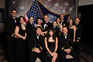 Psychiatry residents and faculty attending the 2025 Navy Ball in San Diego, Ca.
