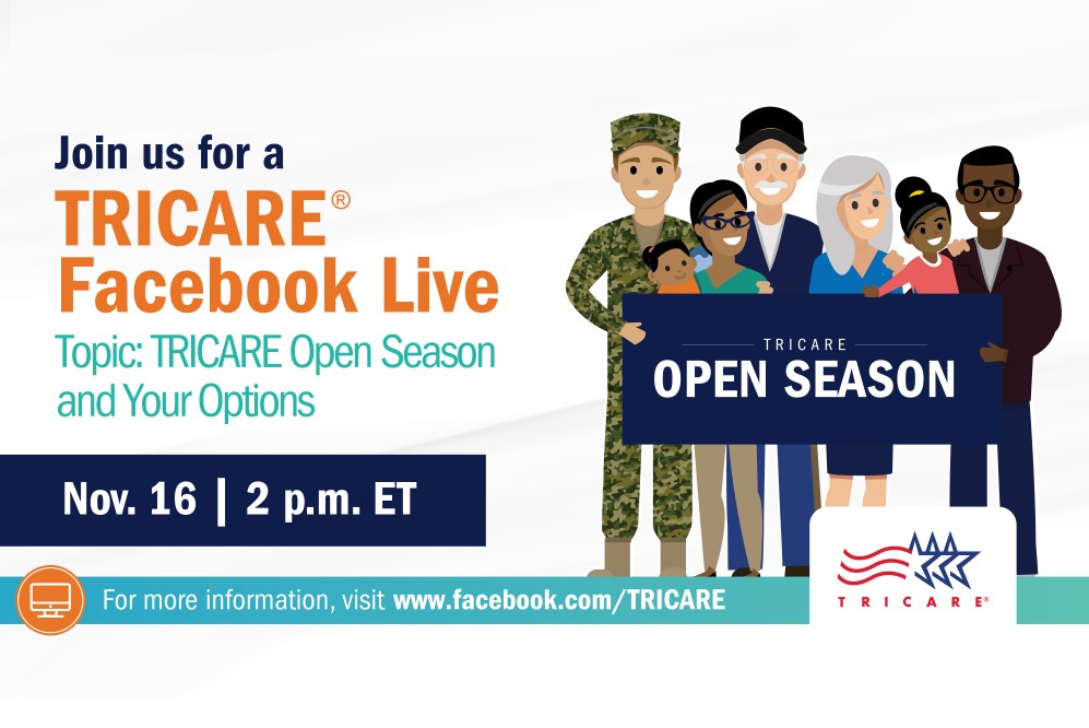 Image of Learn About TRICARE Open Season During Nov. 16 Facebook Event.