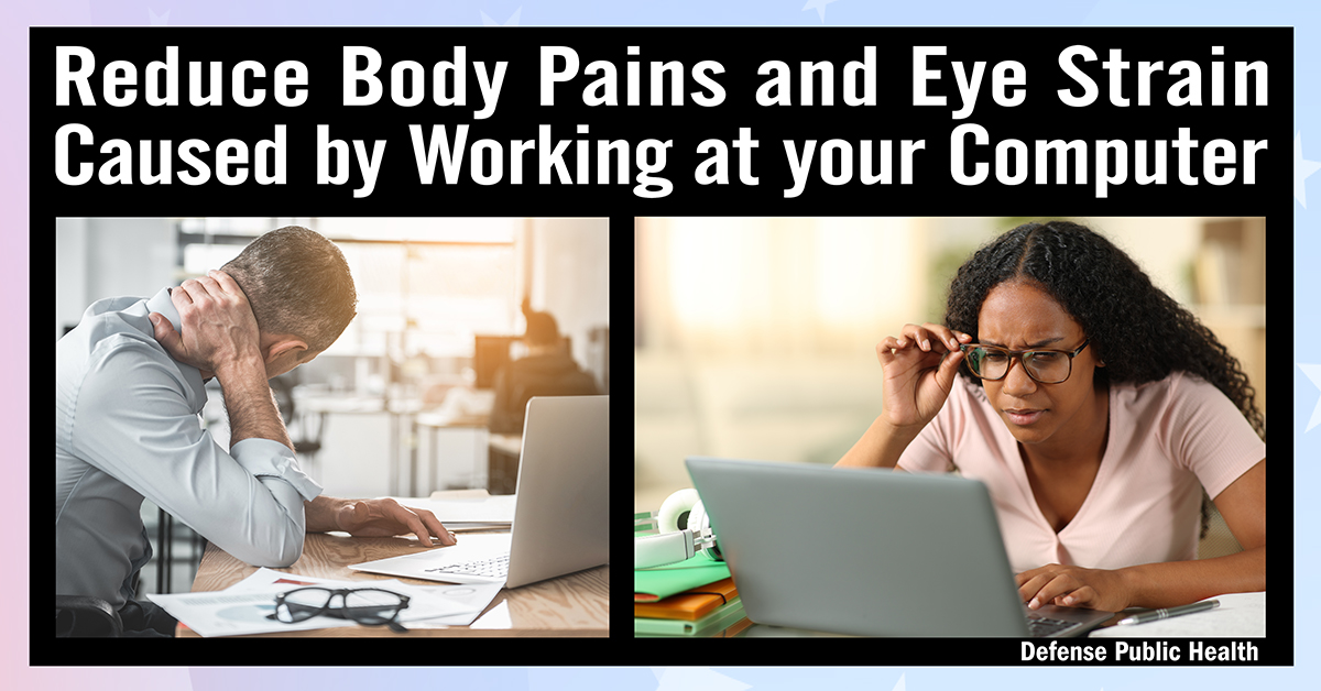 DHA Public Health Experts Offer Tips to Reduce Body Pains, Eye Strain Caused by Working at Your Computer
