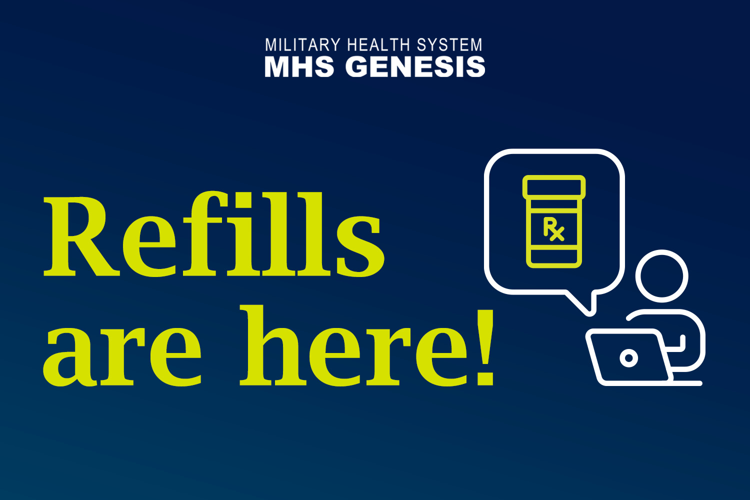 Image of New Feature of MHS GENESIS Patient Portal Allows Prescription Refills.