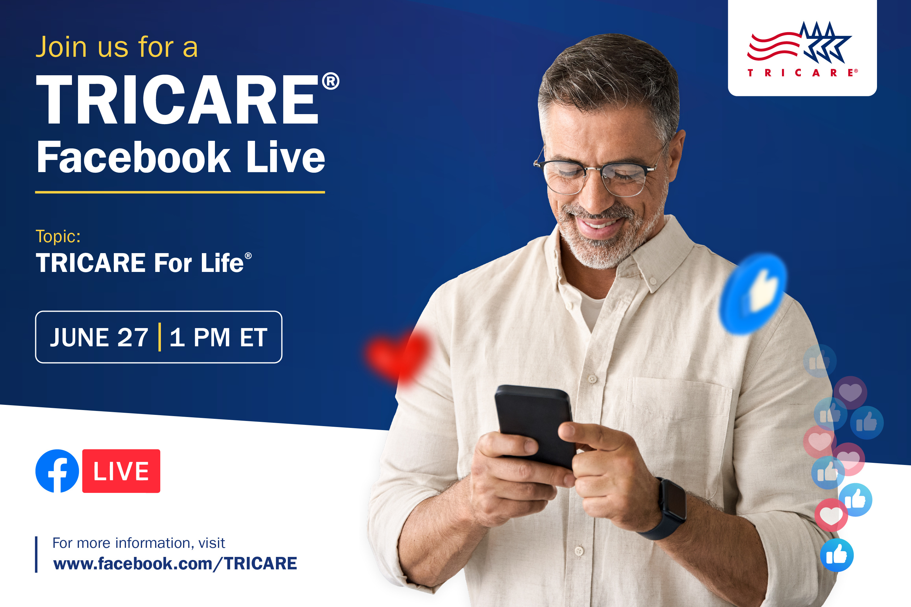 Image of Get Your TRICARE For Life Answers at June 27 Facebook Event.