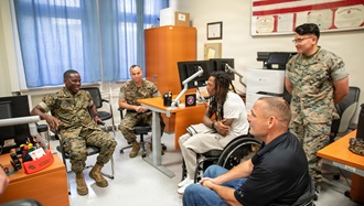 Link to Photo: Combat-Injured Marines Return to LRMC