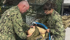 Navy Medical personnel train patient transport capabilities at Naval Medical Center Camp Lejeune