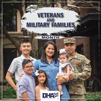 Link to Infographic: Veterans and Military Families Month screen