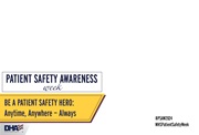 Link to biography of Patient Safety Awareness Week (Overlay) (March 10 - 16, 2024)