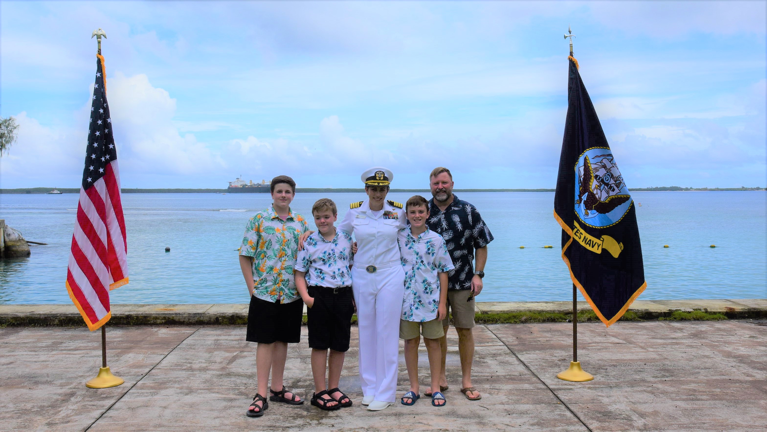 US Navy Captain Accursia Baldassano and family