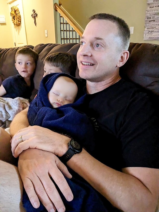 U.S. Army Col. Mark Craig with Children