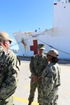 Naval Medical Forces Pacific Commander Greets Sailors at USNS Mercy Homecoming