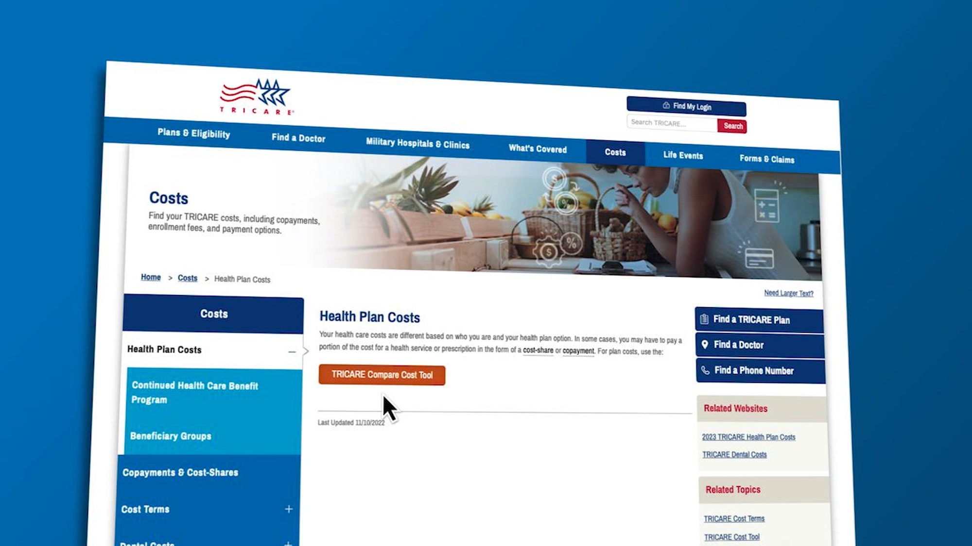 What's on the Cost Page? | Health.mil
