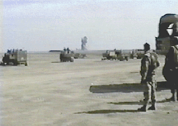 Figure 23. First bunker demolition on March 4: picture from 37th Engineer Battalion videotape