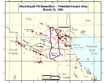 Figure 43. 1997 Potential Hazard are for Day 1: March 10, 1991