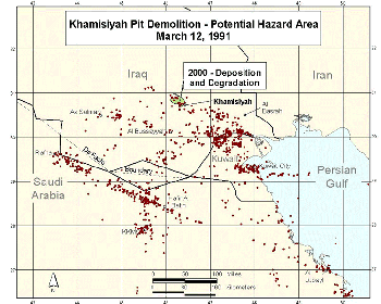 Figure 48. 2000 Potential hazard area for Day 3: March 12, 1991