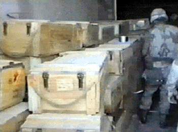 Figure 17. Inspection of Bunker; picture from 37th Engineer Battalion videotape