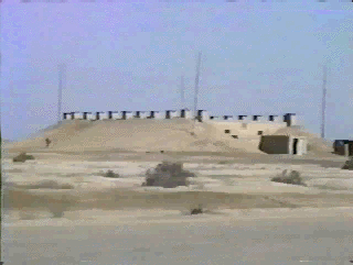 Figure 6. Typical bunker in the Khamisiyah Ammunition Supply Point; picture from 37th Engineer Battalion videotape