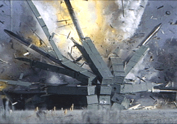 Figure 41.  Demolition test; picture courtesy of Dugway Proving Ground