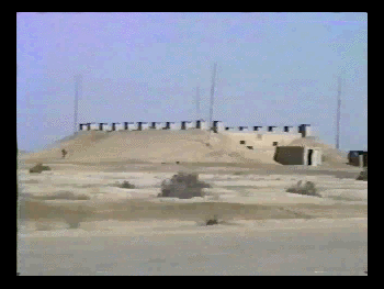 Figure 6.  Typical bunker in the Khamisiyah Ammunition Supply Point; picture from 37th Engineer Battalion videotape
