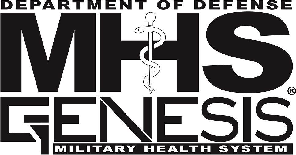 MHS GENESIS Logo, black and white