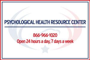 Psychological Health Resource Center - 866-966-1020 - Open 24 hour a day, 7 days a week