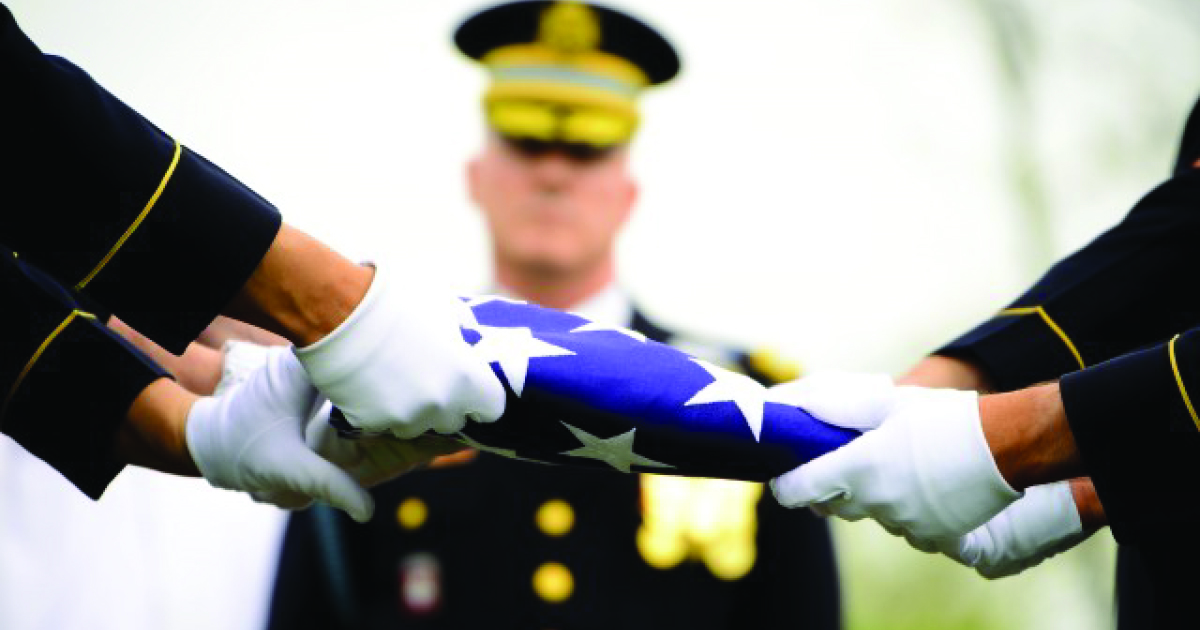 Flag folding ceremony