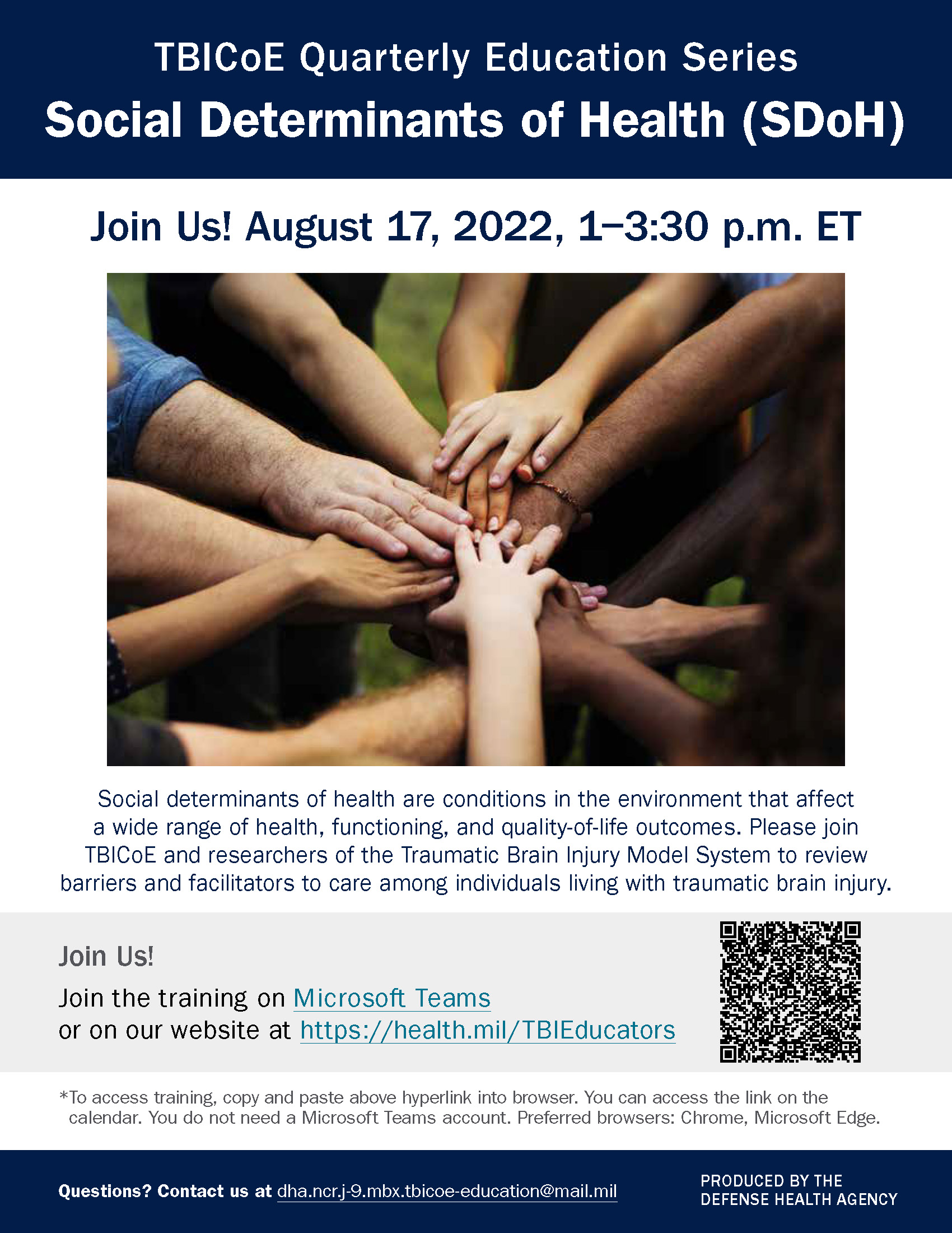 Thumbnail image of the August quarterly education series event flyer
