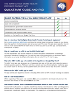 Thumbnail image of page 1 of the downloadable Warfighter Brain Health Provider Toolkit App QuickStart Guide and FAQ