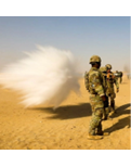 A solider fires the shoulder-fired anti-tank missile during live fire training
