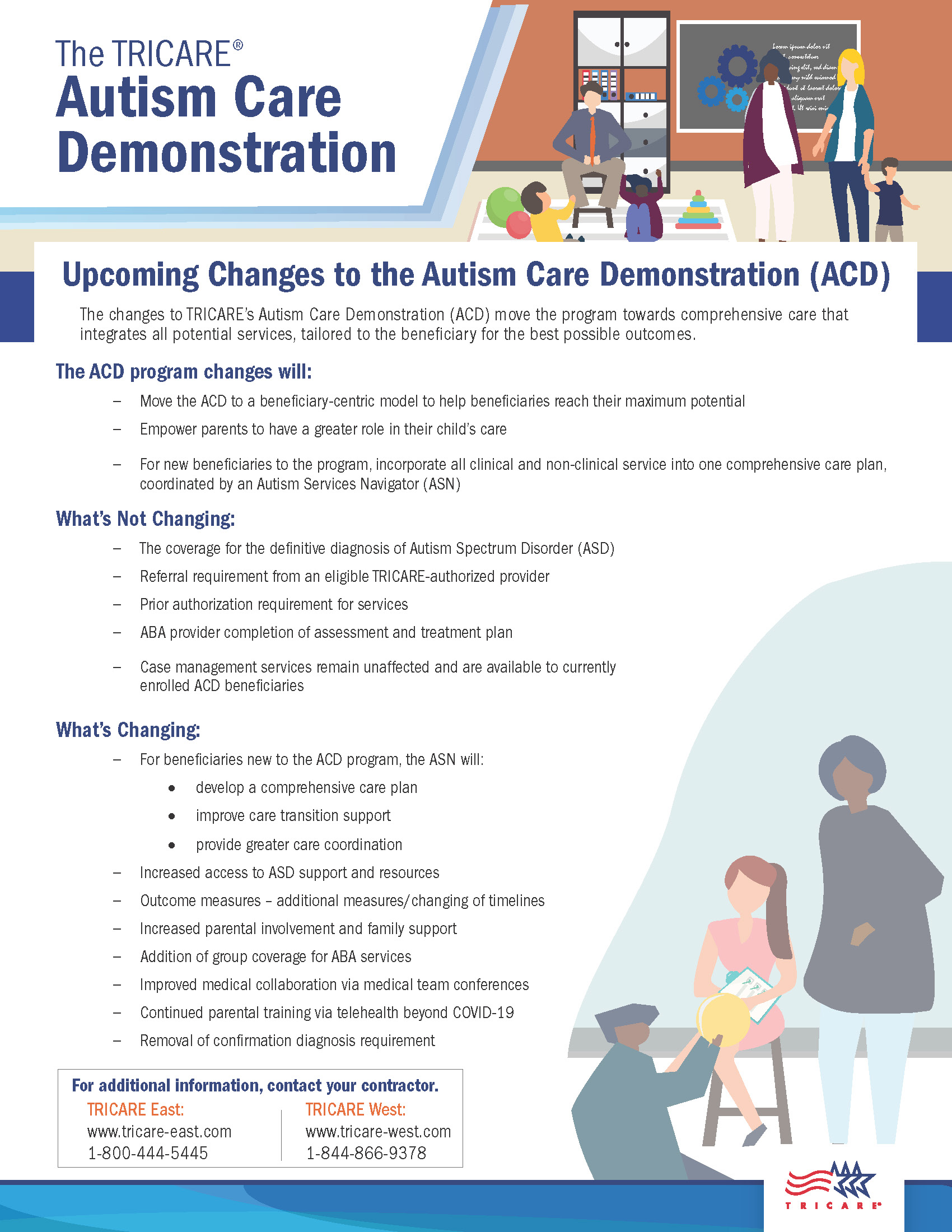 Upcoming changes to the Autism Care Demonstration