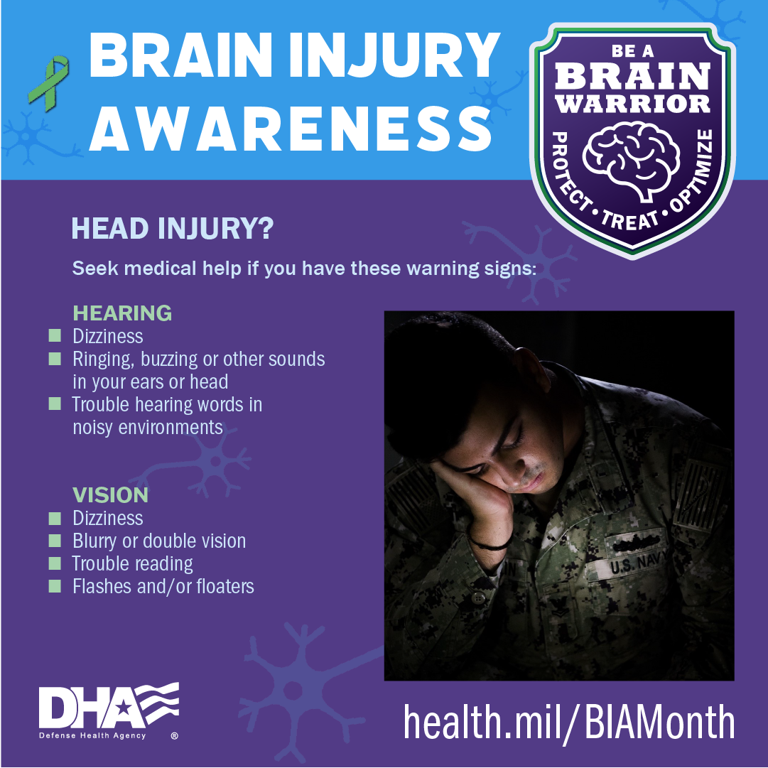 Link to Infographic:  Brain Injury Awareness: Head Injury? Seek medical help if you have these warning signs.