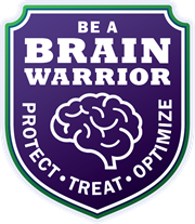 Link to biography of Be A Brain Warrior Badge