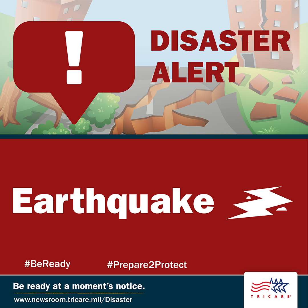 A disaster alert has been activated because of an earthquake.