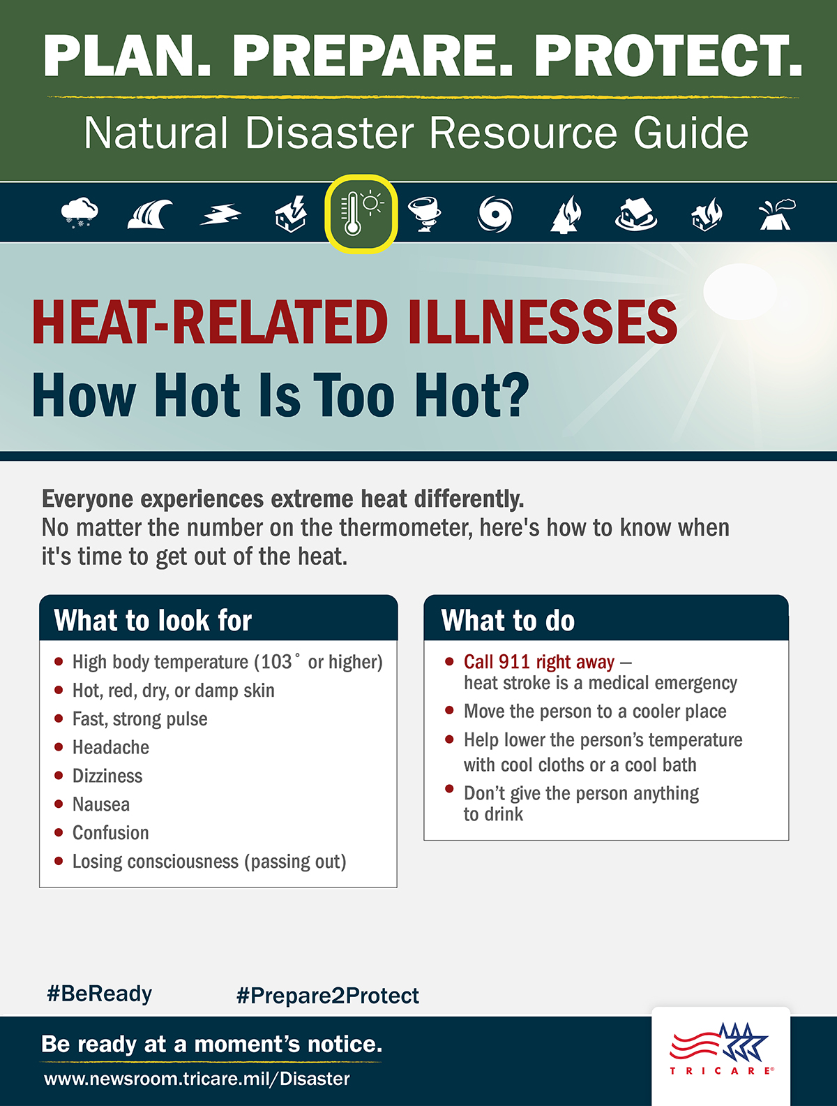 Link to Infographic: Heat Related Illness: How Hot is Too Hot