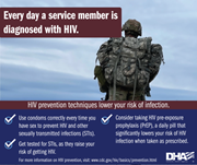 Link to biography of Every day a service member is diagnosed with HIV (Option 2)