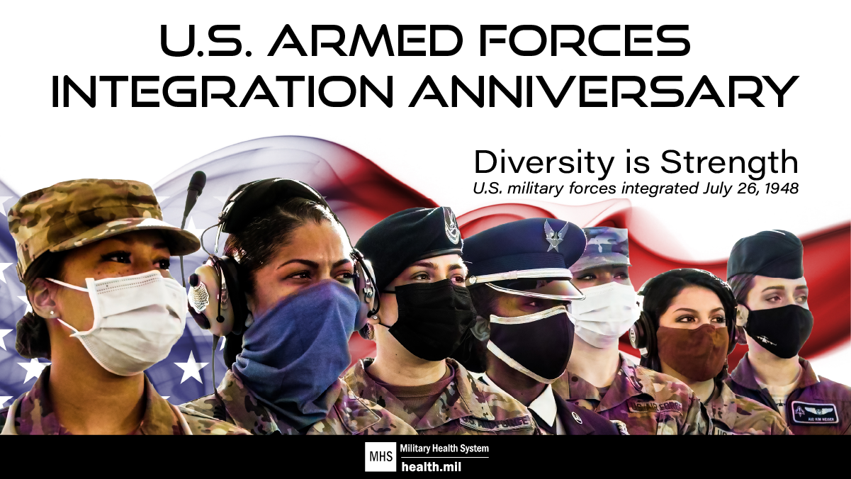 Social media graphic on U.S. Armed Forces Integration Anniversary
