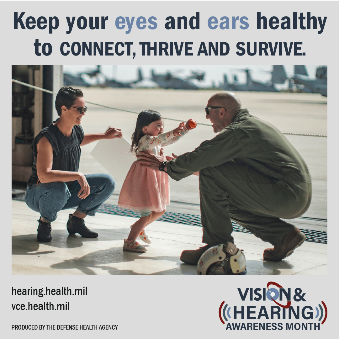 Vision Hearing Awareness Connect infographic